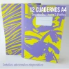 Pack 12 Cuadernos A4 engrapados