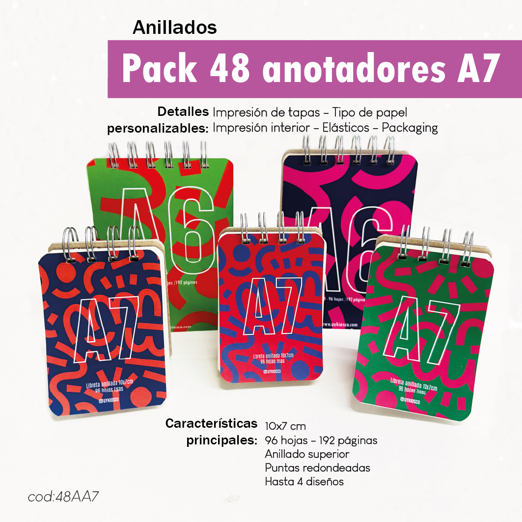 pack 48 anotadores A7