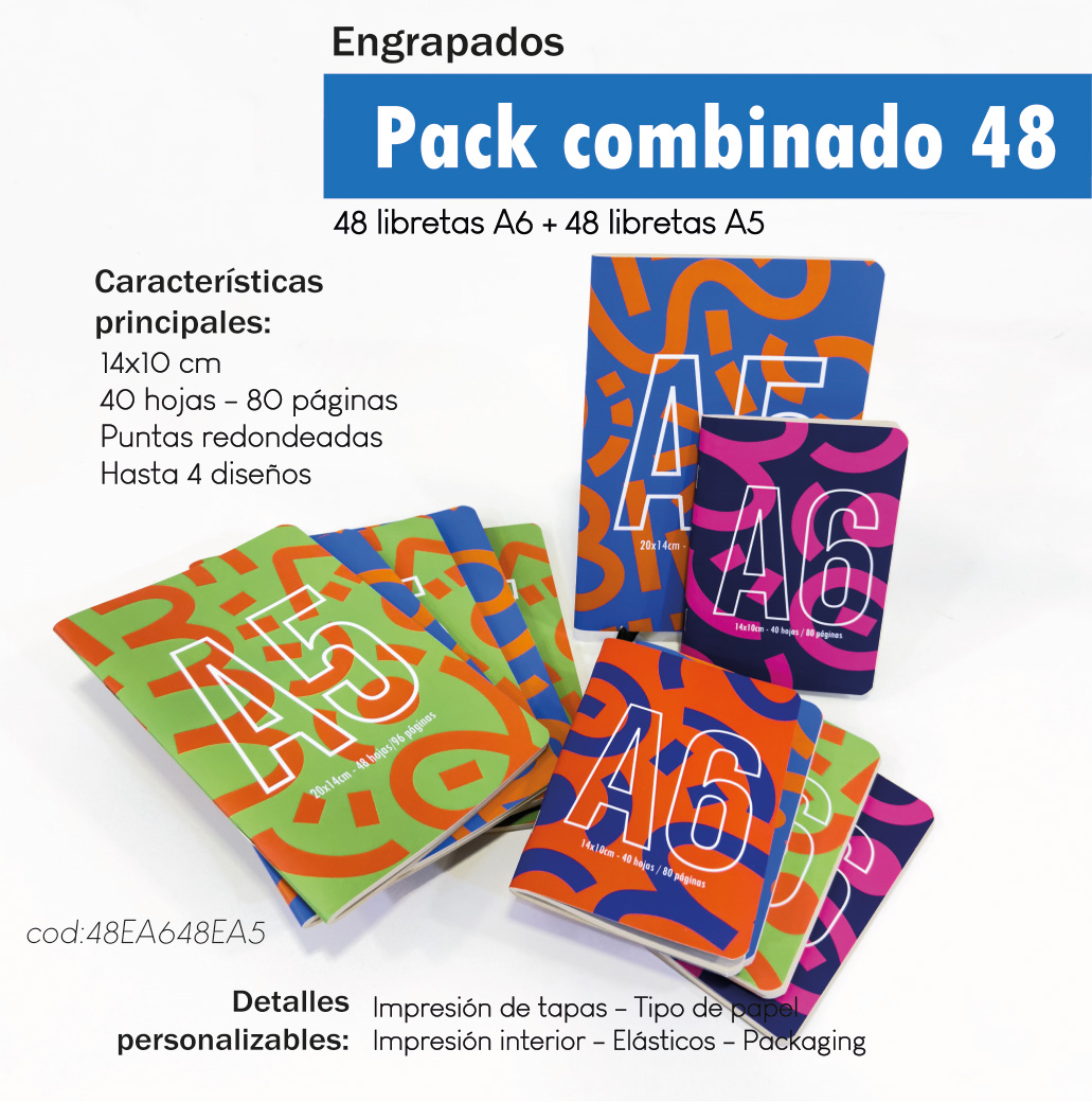 Pack combinado libretas engrapadas 48A6/48A5 - Imagen 6